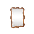 Large Natural Wood Wavy Edge Wall Mounted Mirror - 60cm x 80cm