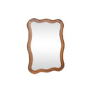 Large Natural Wood Wavy Edge Wall Mounted Mirror - 60cm x 80cm