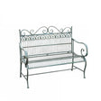 Antique Silver Galvanised Garden Bench