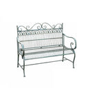 Antique Silver Galvanised Garden Bench