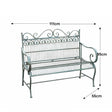 Antique Silver Galvanised Garden Bench