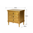 Guilded Gold 3 Drawer Bedside Table
