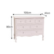 Large Pink 6 Drawer Chest of Drawers