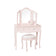 Pink Dressing Table, Mirror, Stool Set - Sophia Pink Range