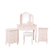 Pink Dressing Table, Mirror, Stool & Pair Bedside Tables - Sophia Pink Range