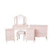 Large 6 Drawer Chest of Drawers, Dressing Table Set & Pair of Bedside Tables - Sophia Pink Range