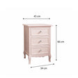 Pair of Pink 3 Drawer Bedside Tables - Sophia Pink Range
