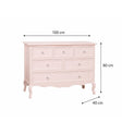 Large Pink 6 Drawer Chest of Drawers - Sophia Pink Range