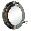 Silver Metal Porthole Mirror 28cm x 28cm