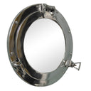 Silver Metal Porthole Mirror 28cm x 28cm
