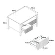 Two Drawer Coffee Table - Hales White Range