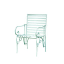 Ornate Metal Sage Green Garden Chair - 55cm x 92cm
