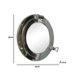 Silver Metal Porthole Mirror 28cm x 28cm