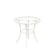 Round Distressed White Garden Side Table - 50cm x 50.5cm