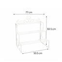 Distressed White Metal Three Tier Plant Theatre Stand