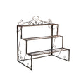 Black & Gold Metal Three Tier Plant Theatre Stand