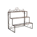 Black & Gold Metal Three Tier Plant Theatre Stand