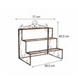 Black & Gold Metal Three Tier Plant Theatre Stand