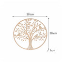 Textured Stone Tree Detail Garden Wall Art - 30cm