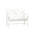 Grey Metal Butterfly Garden Bench