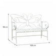 Grey Metal Butterfly Garden Bench