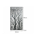 Black Tree Detail Garden Wall Mirror - 90cm x 50cm