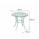 Sage Green Round Garden Side Table - 50cm