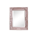 Ornate Rose Gold Pink Wall Mirror with Bevelled Glass