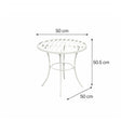 Ornate Metal White Round Garden Table & Set of 2 Ornate Garden Chairs