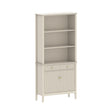 Large 2 Drawer & 2 Doors Bookcase - Hales Taupe Range