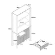 Large 2 Drawer & 2 Doors Bookcase - Hales Taupe Range