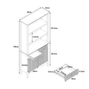 Large 2 Drawer & 2 Doors Bookcase - Hales Taupe Range