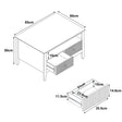 Two Drawer Coffee Table - Hales Taupe Range