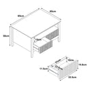 Two Drawer Coffee Table - Hales Taupe Range