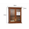 Wooden Reeded Glass Wall Cabinet