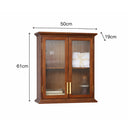 Wooden Reeded Glass Wall Cabinet