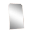 Large Arched White Washed Distressed Wooden Frame Wall & Leaner Mirror - 90cm x 145cm