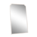 Large Arched White Washed Distressed Wooden Frame Wall & Leaner Mirror - 90cm x 145cm