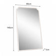 Large Arched White Washed Distressed Wooden Frame Wall & Leaner Mirror - 90cm x 145cm
