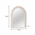 Large Beige Arched Wall Mirror - 90cm x 75cm