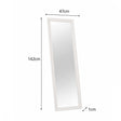 Large Full Length White Framed Wall & Leaner Mirror - 47cm x 142cm