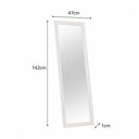 Large Full Length White Framed Wall & Leaner Mirror - 47cm x 142cm