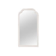 White Washed Distressed Wooden Frame Wall Mirror - 40cm x 75cm
