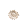 Set of 2 Silver Metal Sunflower Wall Mounted Tie Backs