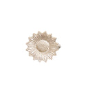 Set of 2 Silver Metal Sunflower Wall Mounted Tie Backs
