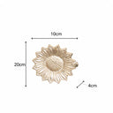Set of 2 Silver Metal Sunflower Wall Mounted Tie Backs