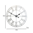Extra Large Silver Skeleton Wall Clock 80cm x 80cm