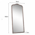 Large Arched Washed Wooden Framed Leaner Mirror - 78cm x 158cm
