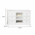 Large White Wooden Sideboard Cabinet - Daventry White Range
