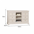 Large Taupe-Grey Wooden Sideboard Cabinet - Daventry Taupe-Grey Range